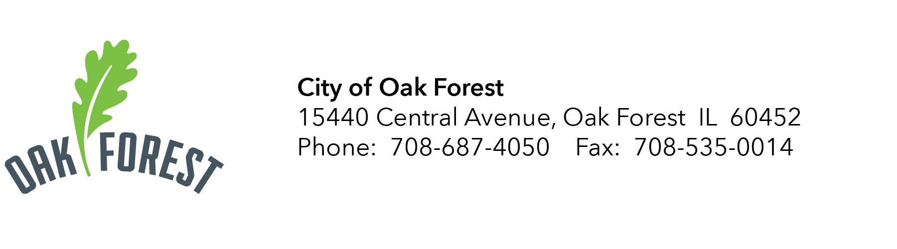 City of Oak Forest Masthead