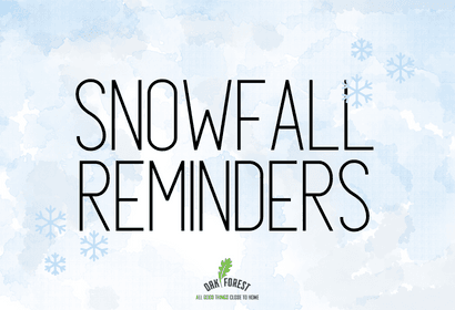 News Flash snowfall reminders