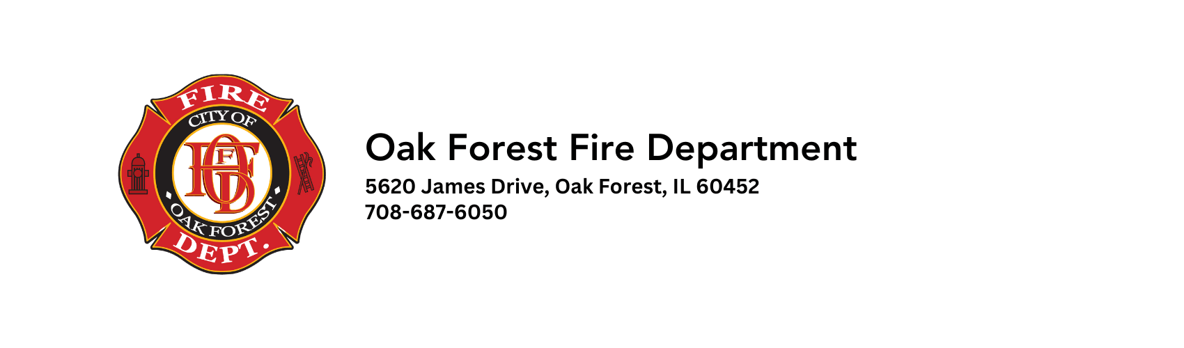 Oak Forest Fire Department Letterhead