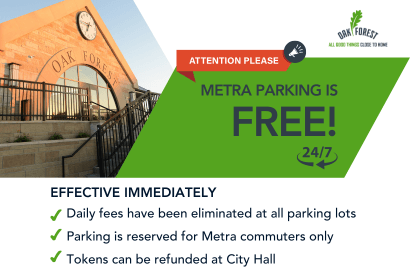 Metra Parking is Free