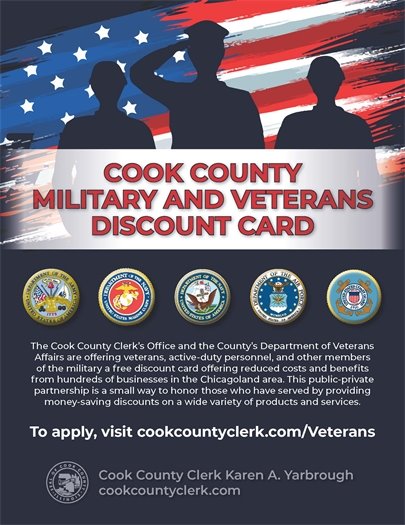 Cook County Military Veteran Discount Card