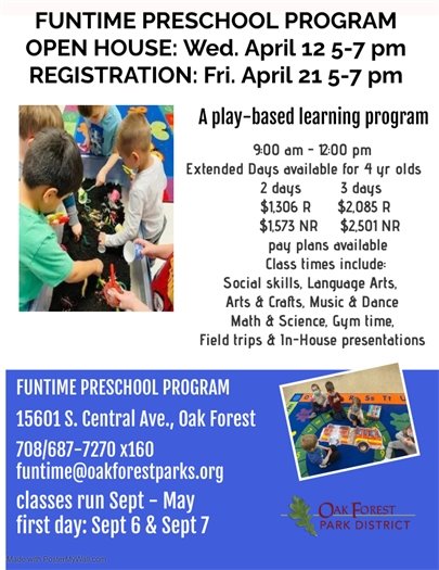 Funtime preschool registration