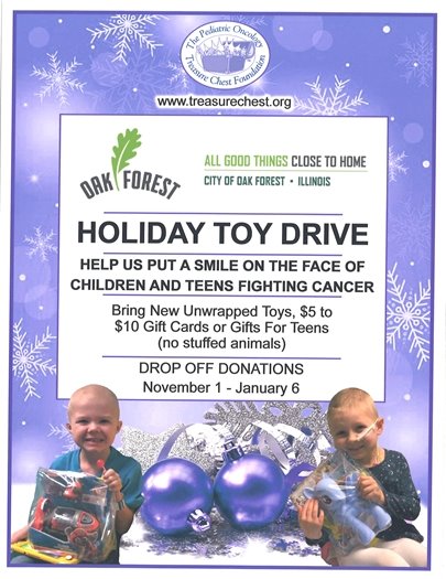 Holiday Toy Drive - Pediatric Oncology Treasure Chest Foundation 