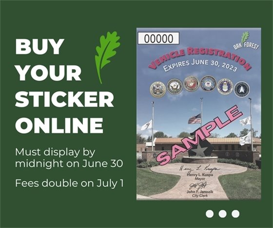 Vehicle Stickers go on sale soon