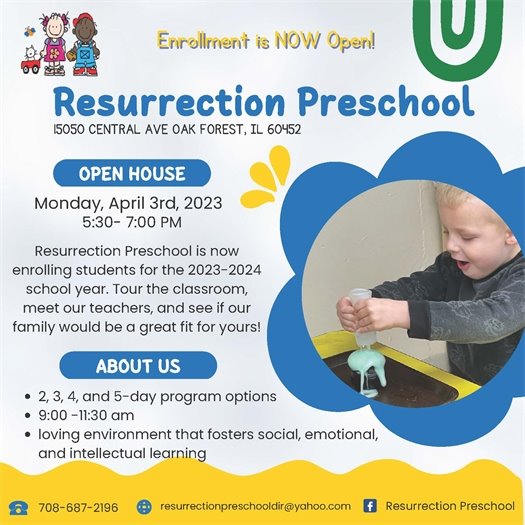 Resurrection Preschool Open House